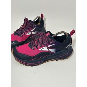 Brooks Cascadia 16 Womens 7.5 Trail Running Shoes Pink Navy Blue 1203631B425